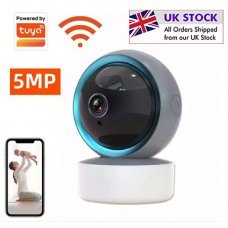 WiFi IP Security Camera HD 5MP Surveillance Monitor Wireless Indoor 360° Tuya