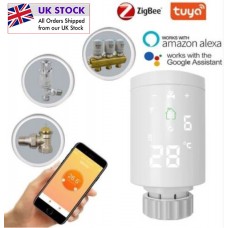 Tuya Zigbee Smart Thermostat TRV Radiator Valve Programmable for Alexa/Google